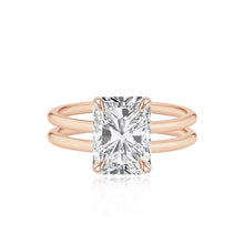 Load image into Gallery viewer, Diamond Double Gold Band Engagement Ring