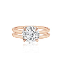 Load image into Gallery viewer, Diamond Double Gold Band Engagement Ring
