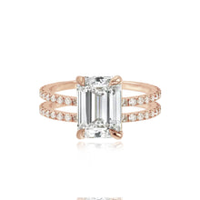 Load image into Gallery viewer, Diamond Double Pave Band Engagement Ring