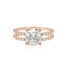 Load image into Gallery viewer, Diamond Double Pave Band Engagement Ring