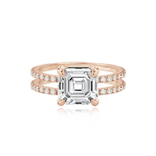 Load image into Gallery viewer, Diamond Double Pave Band Engagement Ring