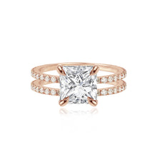 Load image into Gallery viewer, Diamond Double Pave Band Engagement Ring