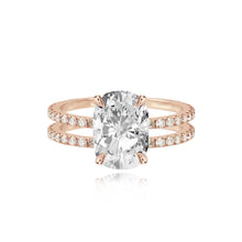 Load image into Gallery viewer, Diamond Double Pave Band Engagement Ring
