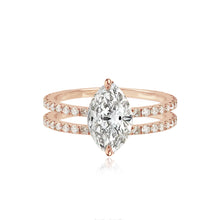 Load image into Gallery viewer, Diamond Double Pave Band Engagement Ring