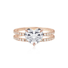 Load image into Gallery viewer, Diamond Double Pave Band Engagement Ring