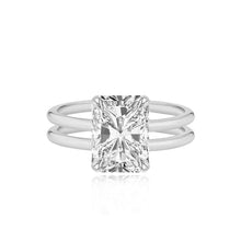 Load image into Gallery viewer, Diamond Double Gold Band Engagement Ring