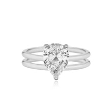 Load image into Gallery viewer, Diamond Double Gold Band Engagement Ring
