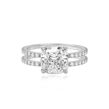 Load image into Gallery viewer, Diamond Double Pave Band Engagement Ring