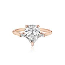 Load image into Gallery viewer, Diamond Gold Tapered Baguettes Engagement Ring
