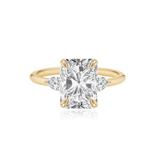 Load image into Gallery viewer, Diamond Gold Pear Side Stones Engagement Ring