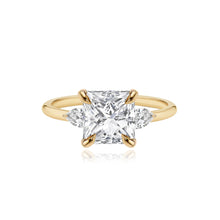 Load image into Gallery viewer, Diamond Gold Pear Side Stones Engagement Ring