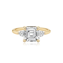 Load image into Gallery viewer, Diamond Gold Pear Side Stones Engagement Ring