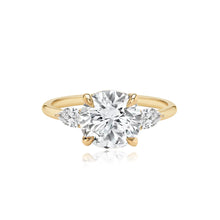 Load image into Gallery viewer, Diamond Gold Pear Side Stones Engagement Ring