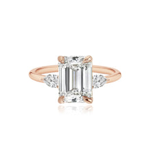 Load image into Gallery viewer, Diamond Gold Pear Side Stones Engagement Ring