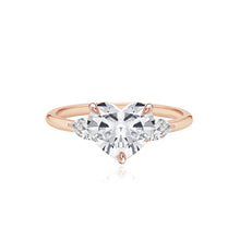 Load image into Gallery viewer, Diamond Gold Pear Side Stones Engagement Ring