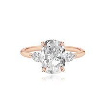 Load image into Gallery viewer, Diamond Gold Pear Side Stones Engagement Ring