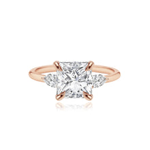 Load image into Gallery viewer, Diamond Gold Pear Side Stones Engagement Ring