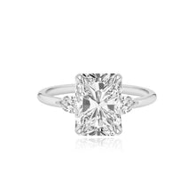 Load image into Gallery viewer, Diamond Gold Pear Side Stones Engagement Ring