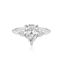 Load image into Gallery viewer, Diamond Gold Pear Side Stones Engagement Ring