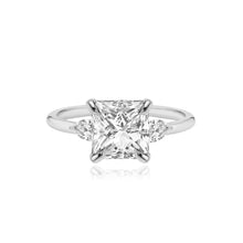 Load image into Gallery viewer, Diamond Gold Pear Side Stones Engagement Ring