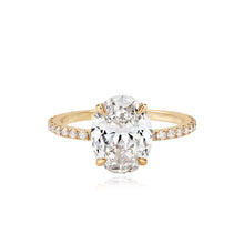 Load image into Gallery viewer, Large Diamond Shape Engagement Pave Ring