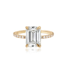 Load image into Gallery viewer, Large Diamond Shape Engagement Pave Ring
