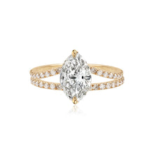 Load image into Gallery viewer, Diamond Pave Split Shank Engagement Ring