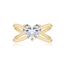 Load image into Gallery viewer, Diamond Reverse Gold Split Shank Engagement Ring