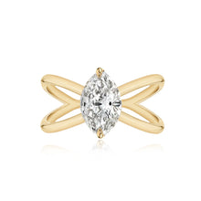 Load image into Gallery viewer, Diamond Reverse Gold Split Shank Engagement Ring