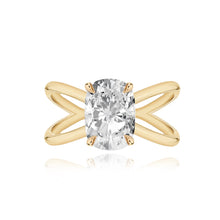 Load image into Gallery viewer, Diamond Reverse Gold Split Shank Engagement Ring
