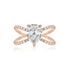 Load image into Gallery viewer, Diamond Reverse Split Shank Pave Band Engagement Ring