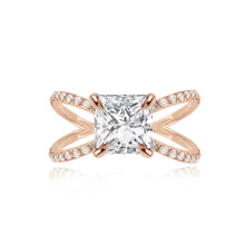 Load image into Gallery viewer, Diamond Reverse Split Shank Pave Band Engagement Ring
