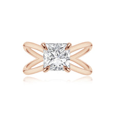 Load image into Gallery viewer, Diamond Reverse Gold Split Shank Engagement Ring