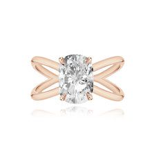Load image into Gallery viewer, Diamond Reverse Gold Split Shank Engagement Ring