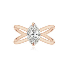 Load image into Gallery viewer, Diamond Reverse Gold Split Shank Engagement Ring