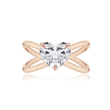 Load image into Gallery viewer, Diamond Reverse Gold Split Shank Engagement Ring
