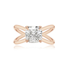 Load image into Gallery viewer, Diamond Reverse Gold Split Shank Engagement Ring
