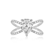 Load image into Gallery viewer, Diamond Reverse Split Shank Pave Band Engagement Ring