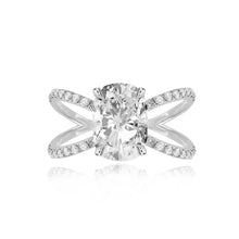 Load image into Gallery viewer, Diamond Reverse Split Shank Pave Band Engagement Ring