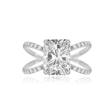 Load image into Gallery viewer, Diamond Reverse Split Shank Pave Band Engagement Ring