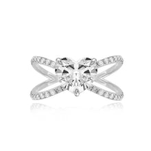 Load image into Gallery viewer, Diamond Reverse Split Shank Pave Band Engagement Ring