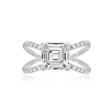 Load image into Gallery viewer, Diamond Reverse Split Shank Pave Band Engagement Ring