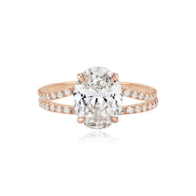 Load image into Gallery viewer, Diamond Pave Split Shank Engagement Ring