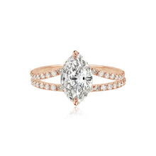 Load image into Gallery viewer, Diamond Pave Split Shank Engagement Ring