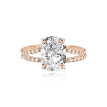 Load image into Gallery viewer, Diamond Pave Split Shank Engagement Ring