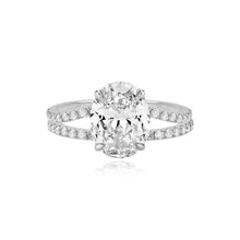 Load image into Gallery viewer, Diamond Pave Split Shank Engagement Ring