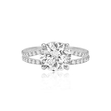 Load image into Gallery viewer, Diamond Pave Split Shank Engagement Ring