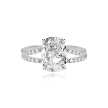 Load image into Gallery viewer, Diamond Pave Split Shank Engagement Ring