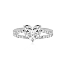 Load image into Gallery viewer, Diamond Pave Split Shank Engagement Ring