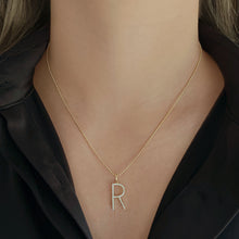 Load image into Gallery viewer, Large Pave Initial Charm